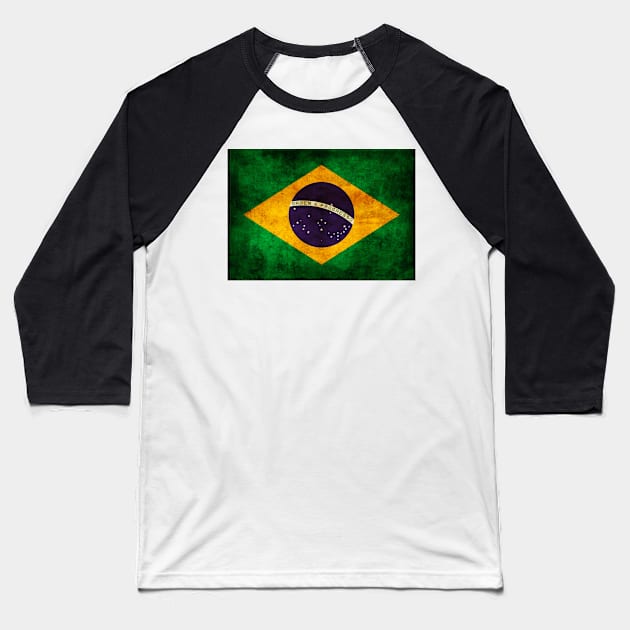 Brasil Flag Baseball T-Shirt by Historia